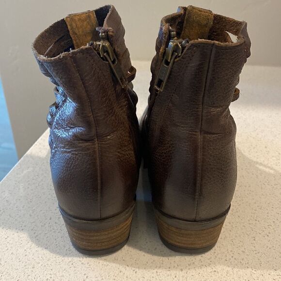 Sbicca Boots Jeronimo Brown Leather Ankle Western Booties Women’s Size 7 - Picture 12 of 12